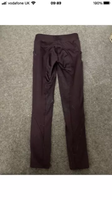 Childs Covalliero Riding Tights Jodhpurs Age 12/13 But Very Small Fit Burgundy