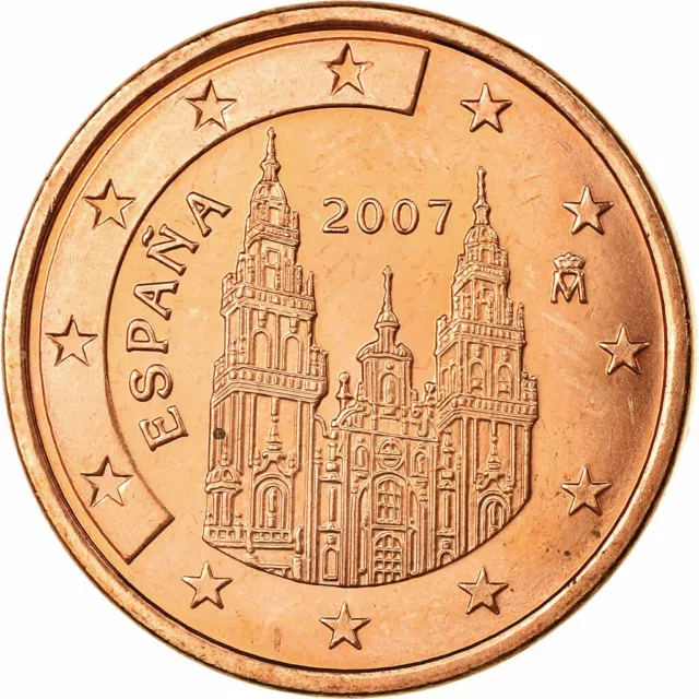 [#698846] Spanien, 5 Euro Cent, 2007, UNZ, Copper Plated Steel, KM:1042