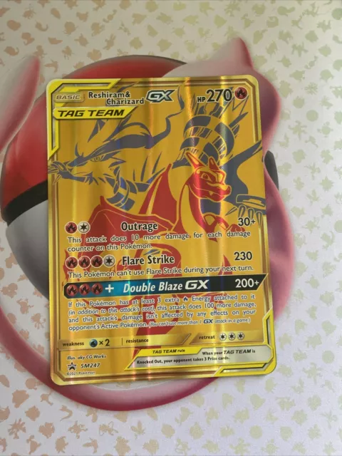 Reshiram & Charizard GX - SM247 - Oversized Promo