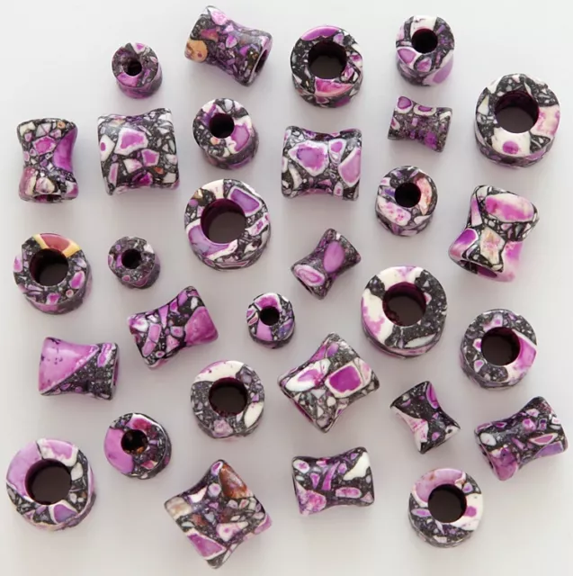 1 Pair 4g Organic Purple Agate Stone Tunnels Eyelets Plugs Four Gauge Ear 5MM