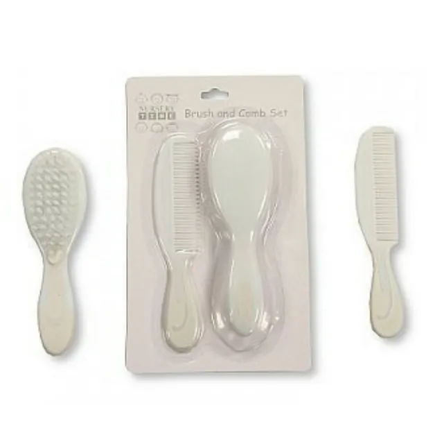 Baby Hair Brush & Comb Set white comb set for newborn baby soft hairbrush