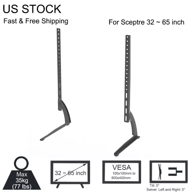 Table Top TV Stand with Mount for Sceptre 32 40 42 43 50 55 60 65 inch