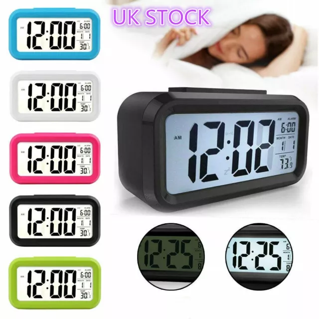 LCD Digital Alarm Clock Travel Battery Large-Display Calendar Electronice clock