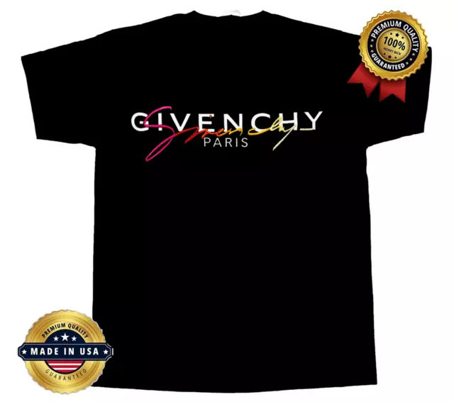 Givenchy Logo T-shirt Black Cotton Unisex S-5XL CP467