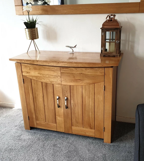 OAK FURNITURE LAND Tokyo Solid Oak Small Sideboard 125.00