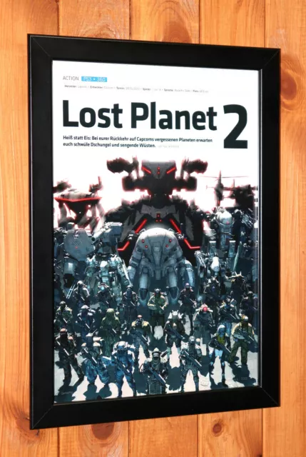 Lost Planet 2 Video game  PS3 Xbox 360 Rare Small Promo Poster / Ad Page Framed