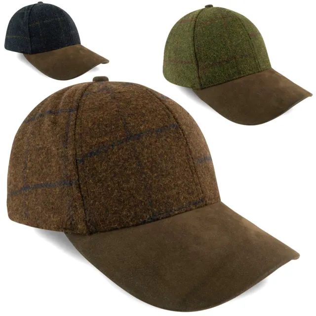 Jack Pyke Lowland Tweed Baseball Hat Cap Check Men's Winter Wool Hunting Country