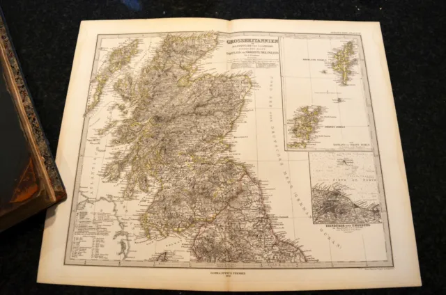 1872 Map of Great Britain Old 19th Century Victorian  ANTIQUE 2