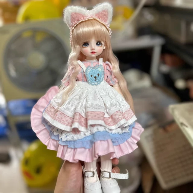 1/6 Pretty Girl BJD Doll Full Set Ball Jointed Kids Gift Eyes Dress Makeup Toys