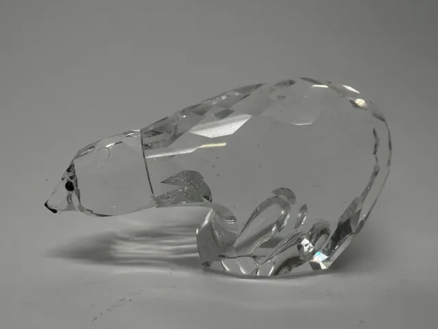 Vintage Swarovski Crystal Polar Bear Figurine - Missing ears