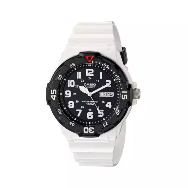 Orologio Uomo CASIO MRW-200HC-7BVDF Silicone Bianco Nero Sub 100mt