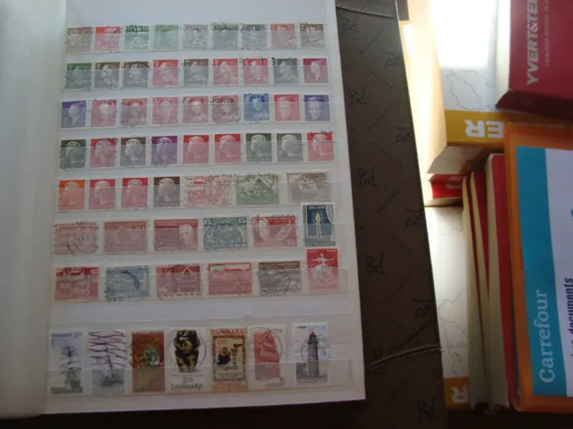 DANEMARK - 62 timbres obliteres stamp denmark