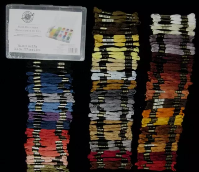 DMC - 6 Strand Embroidery Floss 44 Colors, 132 Skeins with Organizer Box New  #1