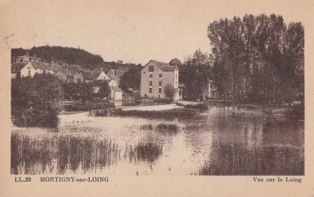 CPA 77 Env Fontainebleau Moret MONTIGNY SUR LOING Vue sur le Loing Déversoir1951