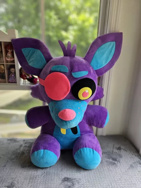 Five Nights At Freddy's Jumbo Purple BLACKLIGHT FOXY 24” Plush FNAF Plushies