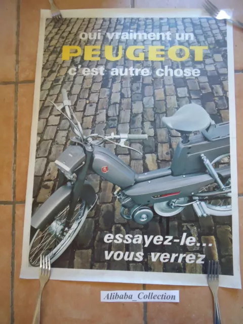 Poster  Affiche Originale Peugeot Cyclo Velomoteur Mobylette Moto 103 102 Pub
