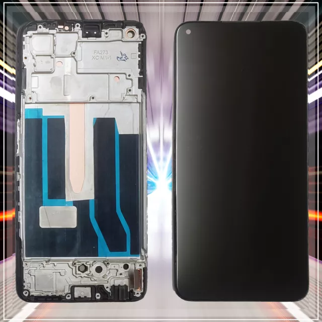 HX Affichage pour Oppo A94 5G CPH2211 Écran Tactile Noir LCD Sur Châssis