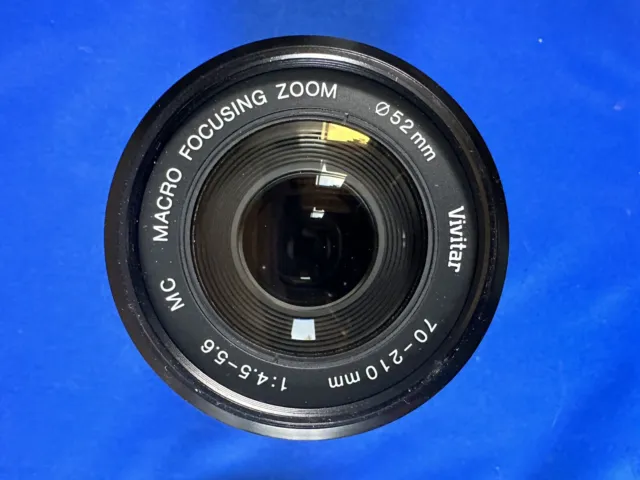 Vivitar 70-210mm f/4.5-5.6 MC Macro Focusing Zoom Lens Canon FD 52mm BUNDLE 3