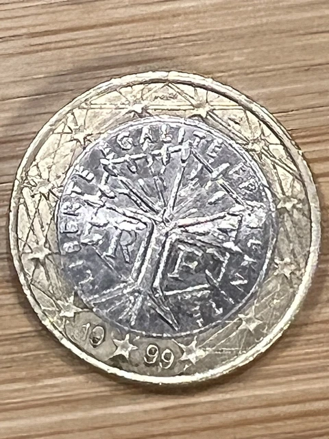 1 Euro Münze Liberte Egalite Fraternite 1999 Fehlprägung Erkennen 1 EURO MÜNZE 1999 Frankreich Liberte Egalite Fehlprägung! Guter Zustand