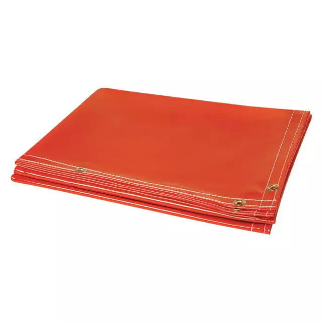 STEINER 338-8X10 Welding Curtain, 8 ft H, 10 ft W, Orange