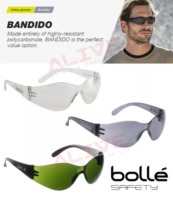 Bolle Safety Glasses BANDIDO Anti-fog & Anti-scratch UV Protection Spectacles