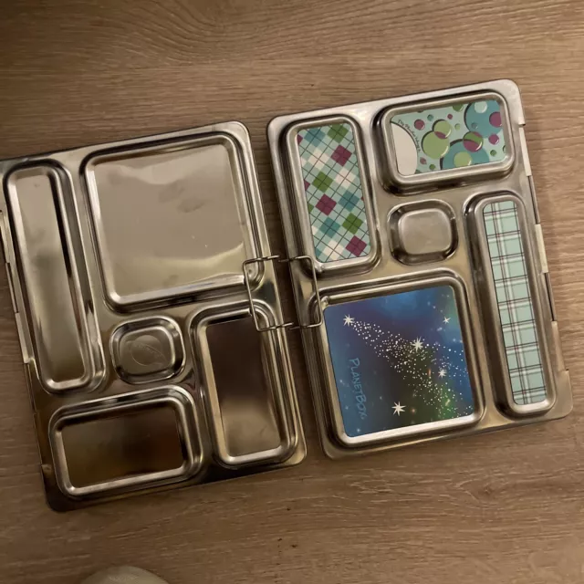 PLANETBOX Rover Stainless Steel Metal 5 Compartments Bento LUNCH BOX Planet A3 PLANETBOX Rover Stainless Steel Metal 5 Compartments Bento LUNCH BOX Planet A3
