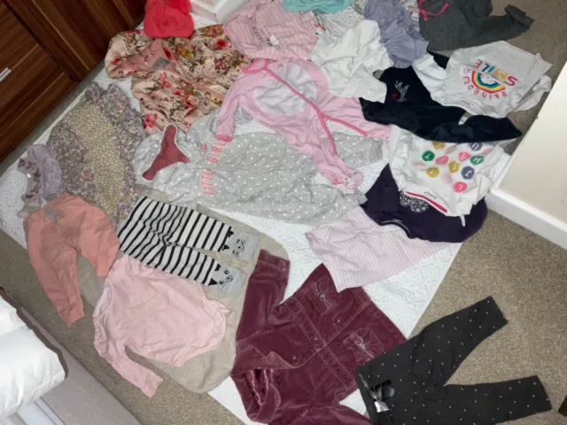 30 x Baby girl leggings dresses  jumper bundles  clothes Next GAP 3-6 months