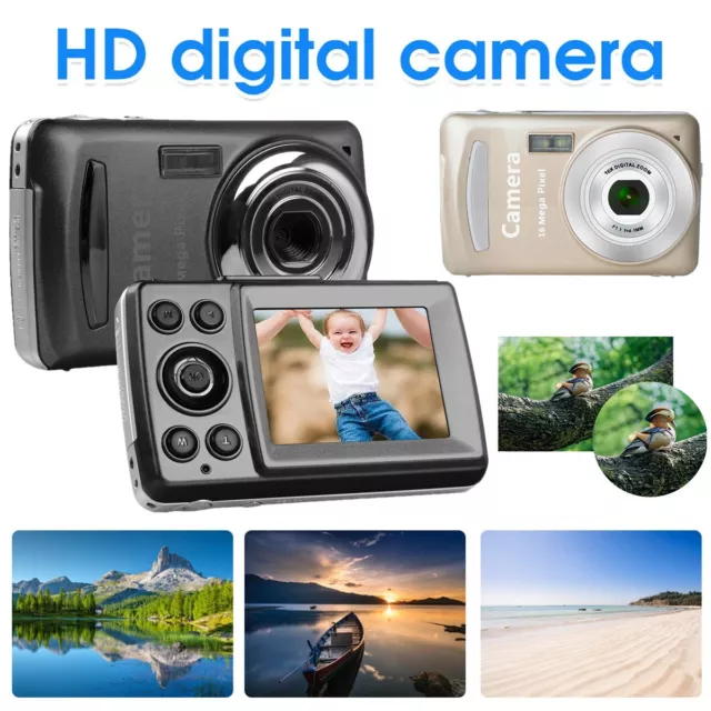 Digital Camera 2.4 Inch TFT LCD Screen 4X Zoom HD 16MP 1080P Anti-Shake Mic US