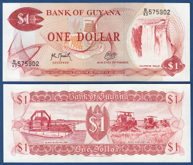 GUYANA 1 Dollar  (1992)  UNC  P.21 g