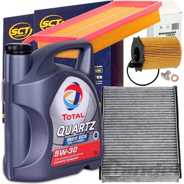 FILTRES + 5L Total 5W-30 Huile Convient pour 1.4 HDI Citroen C2 C3 ...