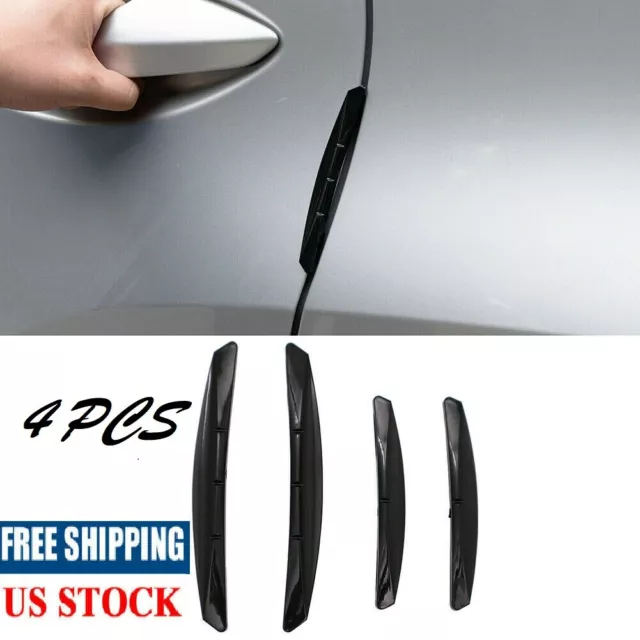 4×Car Door Edge Guard Scratch Anti-collision Protector Corner Bumper Strip USA