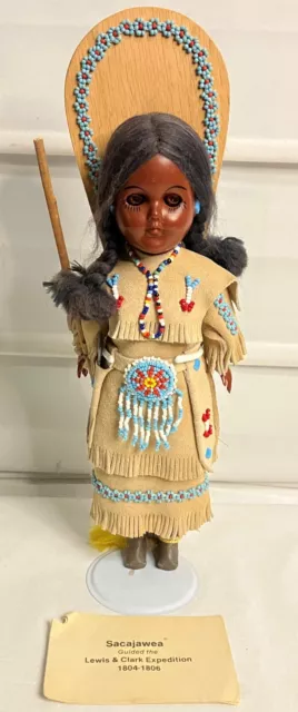 Sacajawea 13" Tall Indian Doll w/ Papoose 11-202 Signed by Ann Carlson