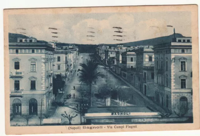 23-24127 - Napoli Bagnoli - Via Campi Flegrei Viaggiata 1927