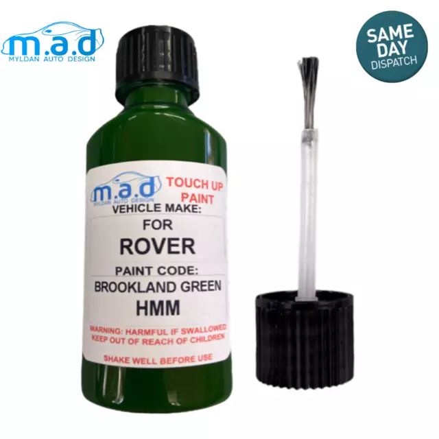 Touch Up Car Paint 30Ml Bottle For Rover Brookland Green Hmm