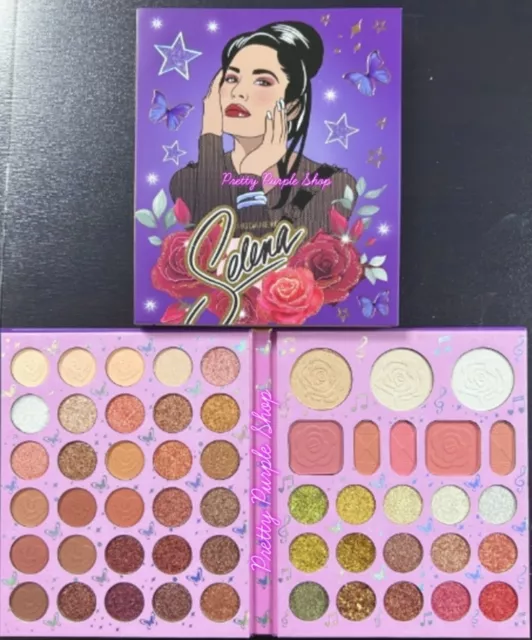 Selena Quintanilla 45 Palette Colors Blush, Highlighter Makeup Purple Roses