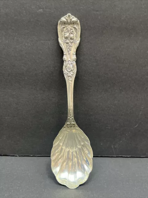 Reed & Barton Francis I Solid Sterling Silver 6" Scalloped Shell Sugar Spoon