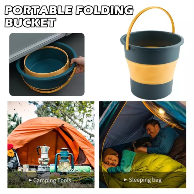 Collapsible Bucket Foldable Water Container Fishing Outdoor Camping V4F8