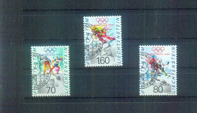 Kompletter Satz Briefmarken aus Liechtenstein, MI 1030-1032 von 1991, gestempelt