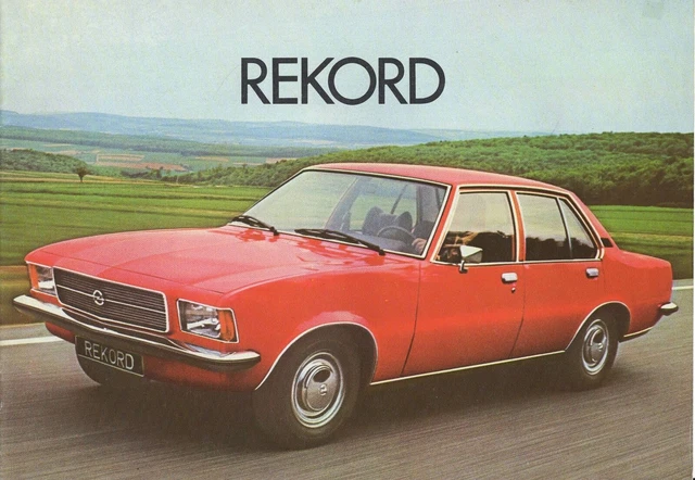 Opel Rekord D II Sedan Coupe Caravan • ± 1976 • Brochure • Dutch • VERY...