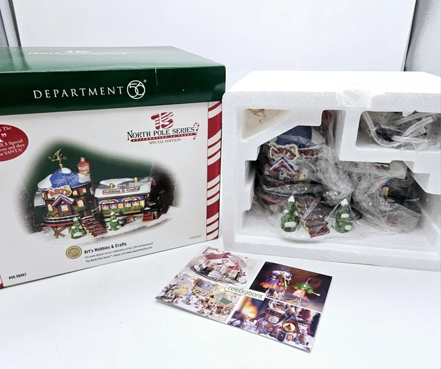 Dept 56 Arts Hobbies and Crafts North Pole Series Complete Mint in Box MIB