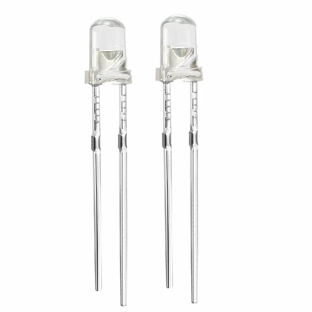 30pcs 3mm Blue LED Diode Lighting Electronics Component Emitting Light 3-3.4V