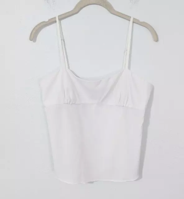 Joie Bustier Style Camo Tank Top Scoop Neck White Size Medium M