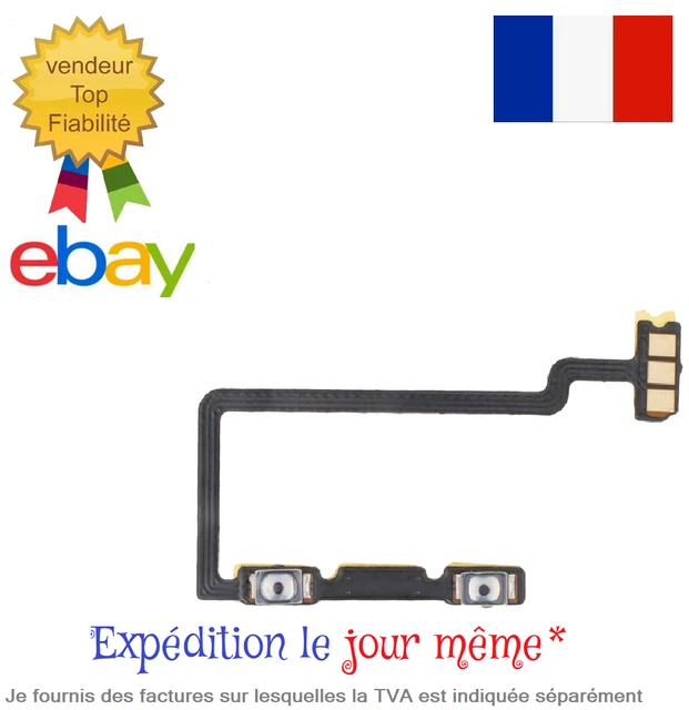 Nappe Câble Flexible Pour REALME 7i - Boutons Power Et Volume - Noir, Neuf, Compatible Universel