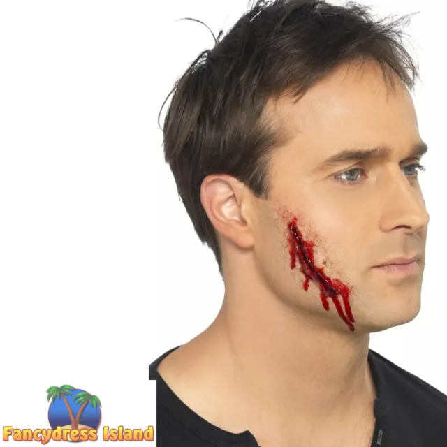 Smiffys Fake Skin Make Up Skin Coloured Scar Halloween Fancy Dress