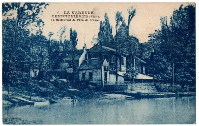 CPA 94 - LA VARENNE CHENNEVIERES (Val de Marne) - Restaurant de l'Ecu de France
