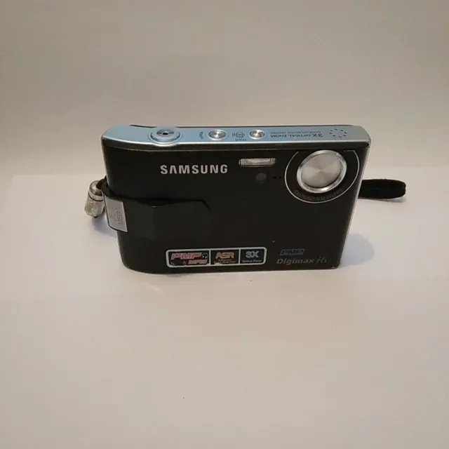 Samsung Digimax i6 6.0MP Compact Digital Camera Black Tested And Working