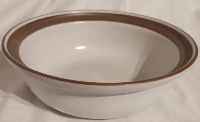 Heath Ceramics Opaque White w/Brown Rim Oven-To-Table Casserole Dish 9.25"D 3"H