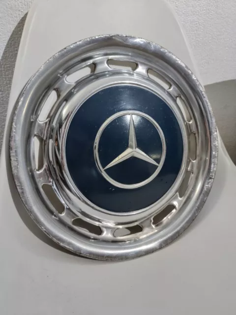 Mercedes Benz Classic Car Vintage Wheel Hub Cap 15"  1970s/80s Blue 3