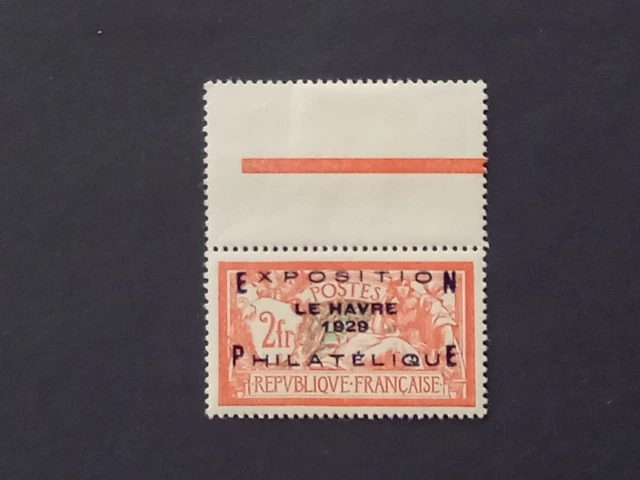 Timbre France N°257A ** Exposition Philatélique Du Havre 1929 - Neuf Signé, Cote 15€