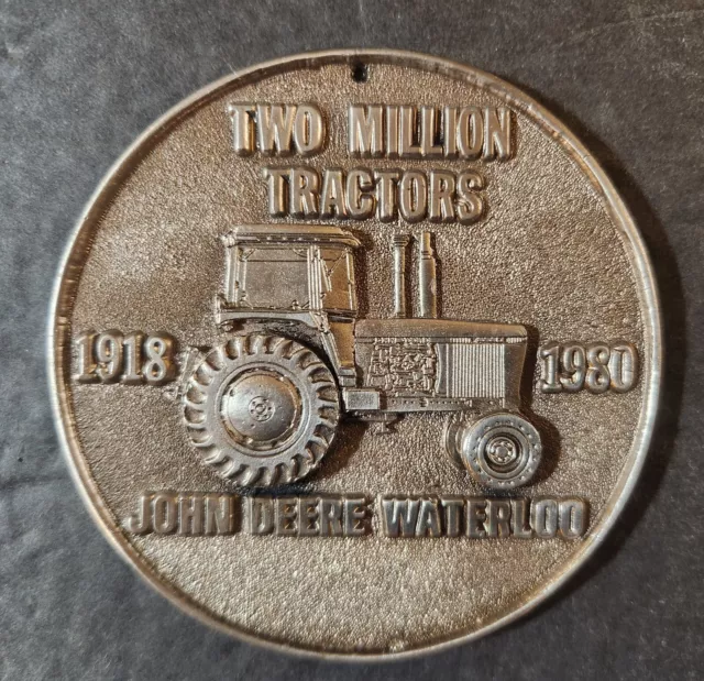 Htf John Deere Medallion 2.5" Two Million Tractors Waterloo Ltd Ed Paperweight